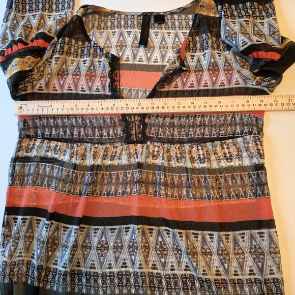 ❤️ 4/$20 Petticoat Alley Anthropologie boho top Women's medium Sheer Babydoll - Picture 6 of 14